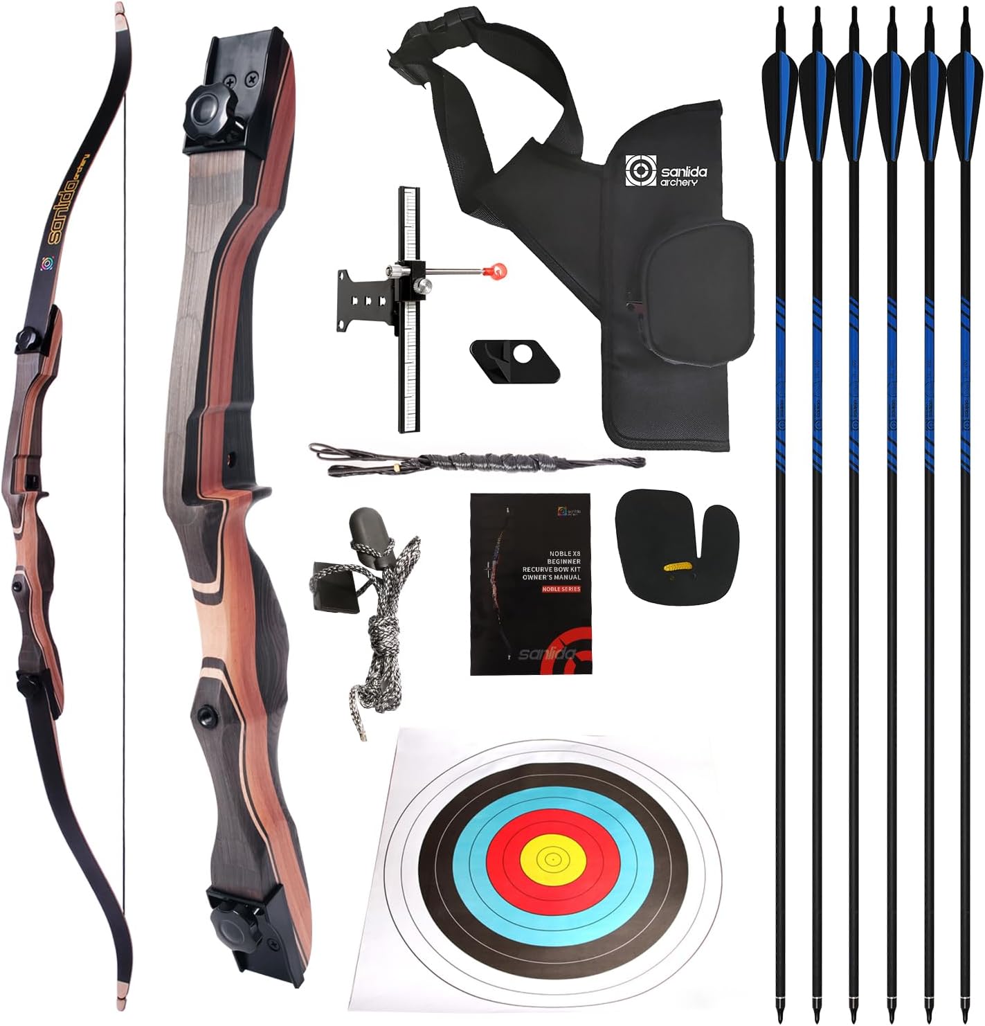 Sanlida Noble Target Archery Recurve Bow Kit for Beginners