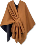Stylish Moss Rose Women's Wrap Poncho for Autumn and Winter Wear