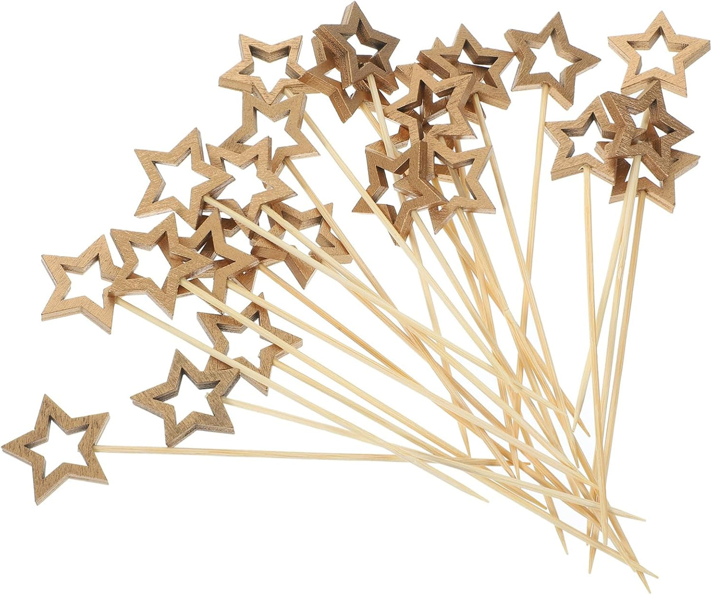 MAGICLULU Christmas Star Fruit Sticks - Festive Cocktail Picks