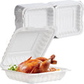 To Go Containers 8 in 34 oz 55 Pack - Reusable Stackable Clamshell