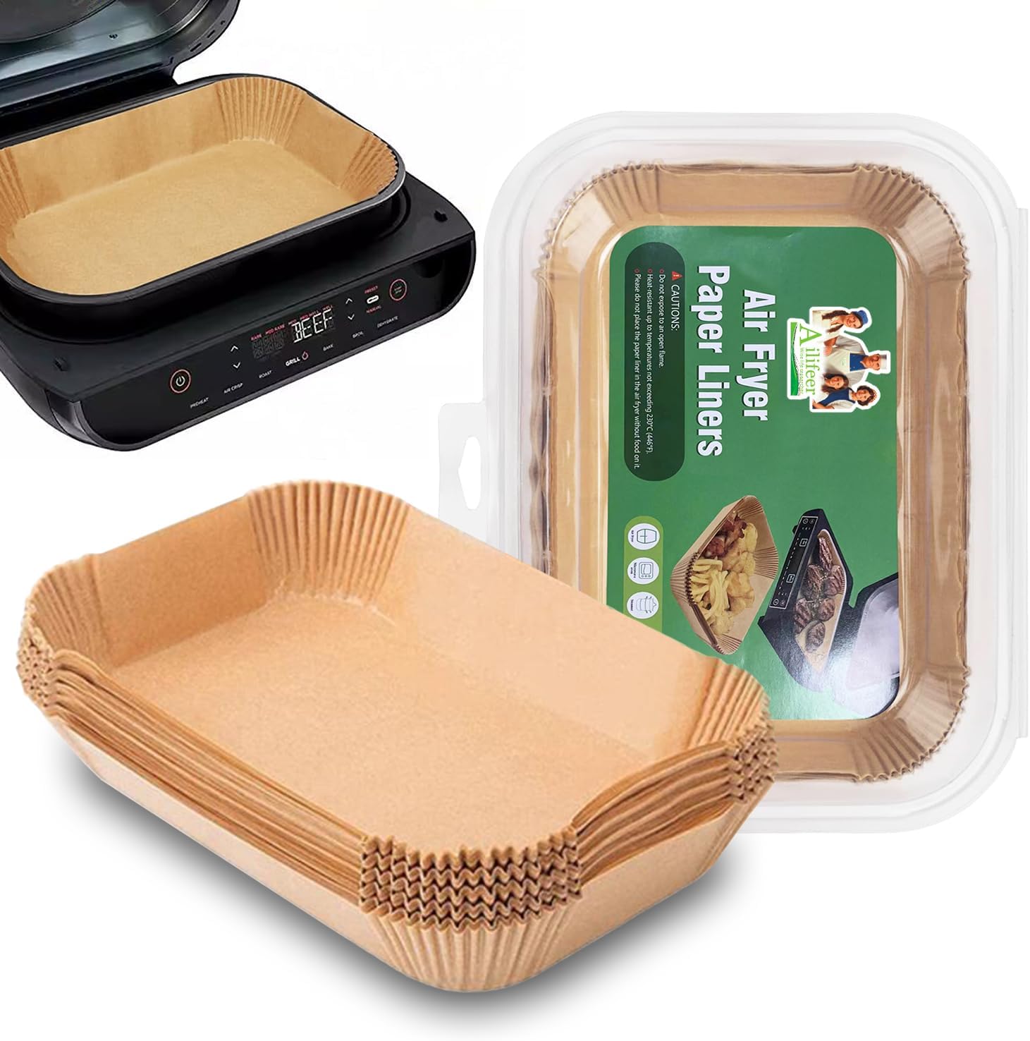 100Pcs XL Air Fryer Liners - Easy Cleanup!