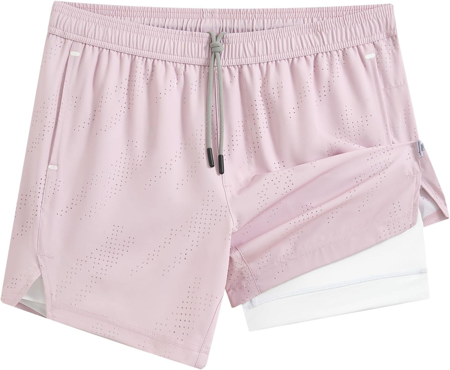 maamgic Mens Running Shorts with Compression Liner for Comfort