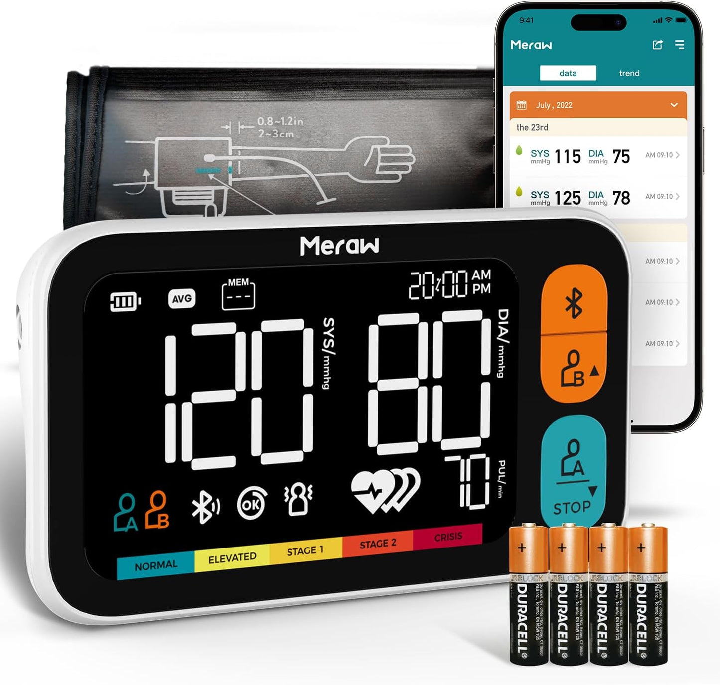 Blood Pressure Cuff Automatic Arm Monitor for Home Use