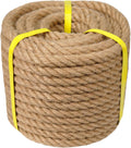 Natural Hemp Rope 3/4 in x 150 ft - Strong Twisted Jute Rope
