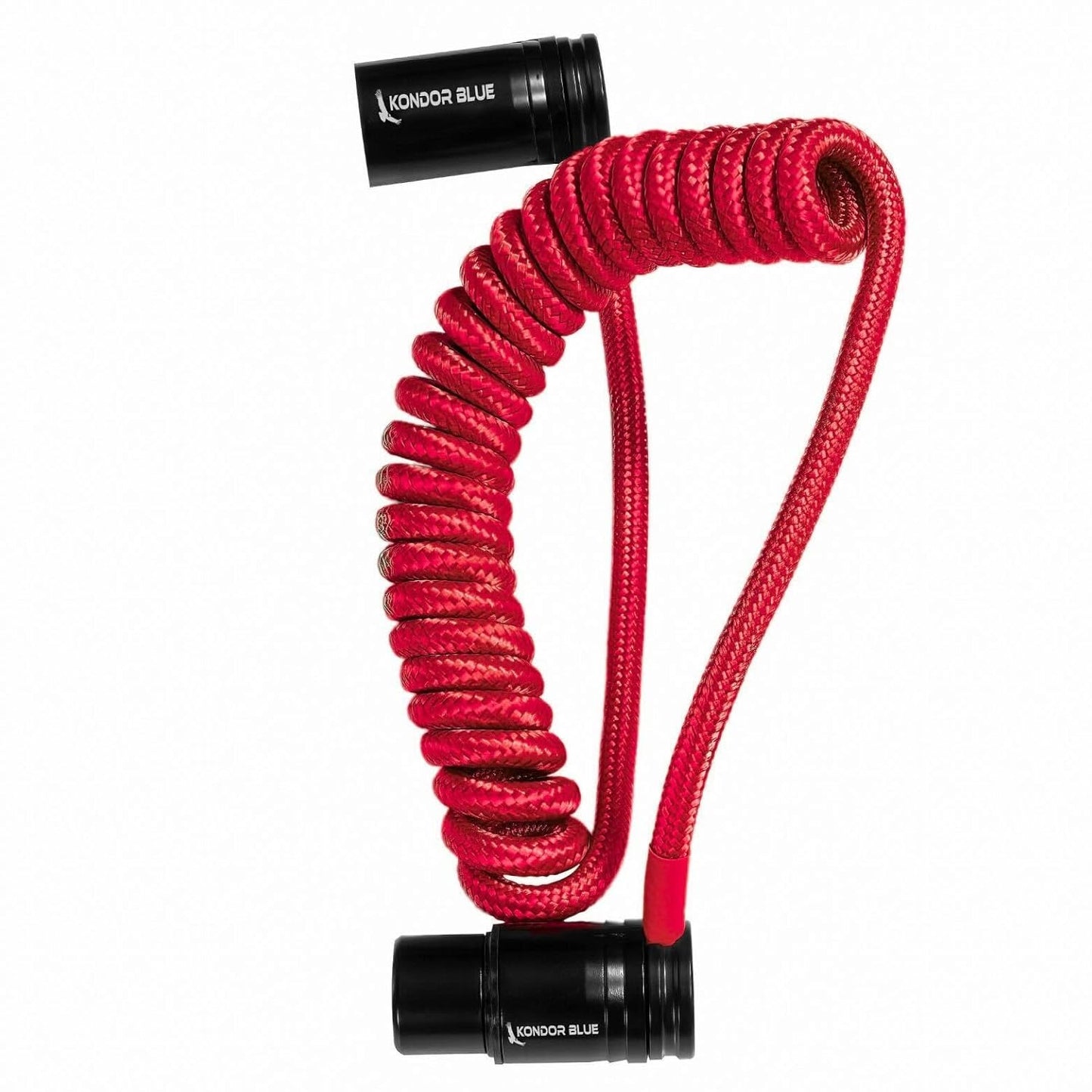 KONDOR BLUE 12-24in Coiled Braided Low Profile XLR Cable