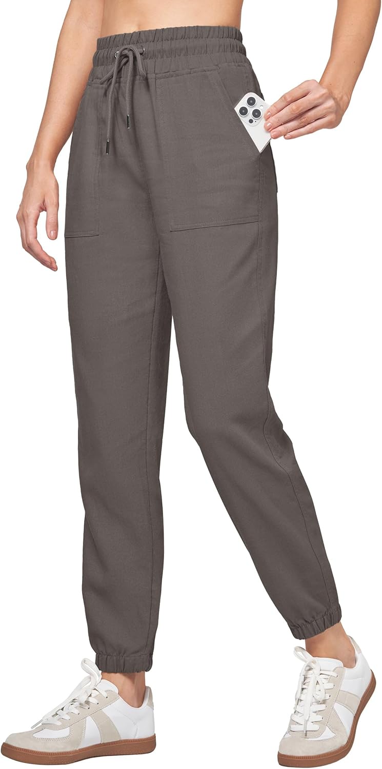 Willit Women Linen Pants Joggers for Casual Summer Comfort