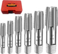 6-Piece NPT Pipe Tap Set - Precision Carbon Steel Threading Tap Set