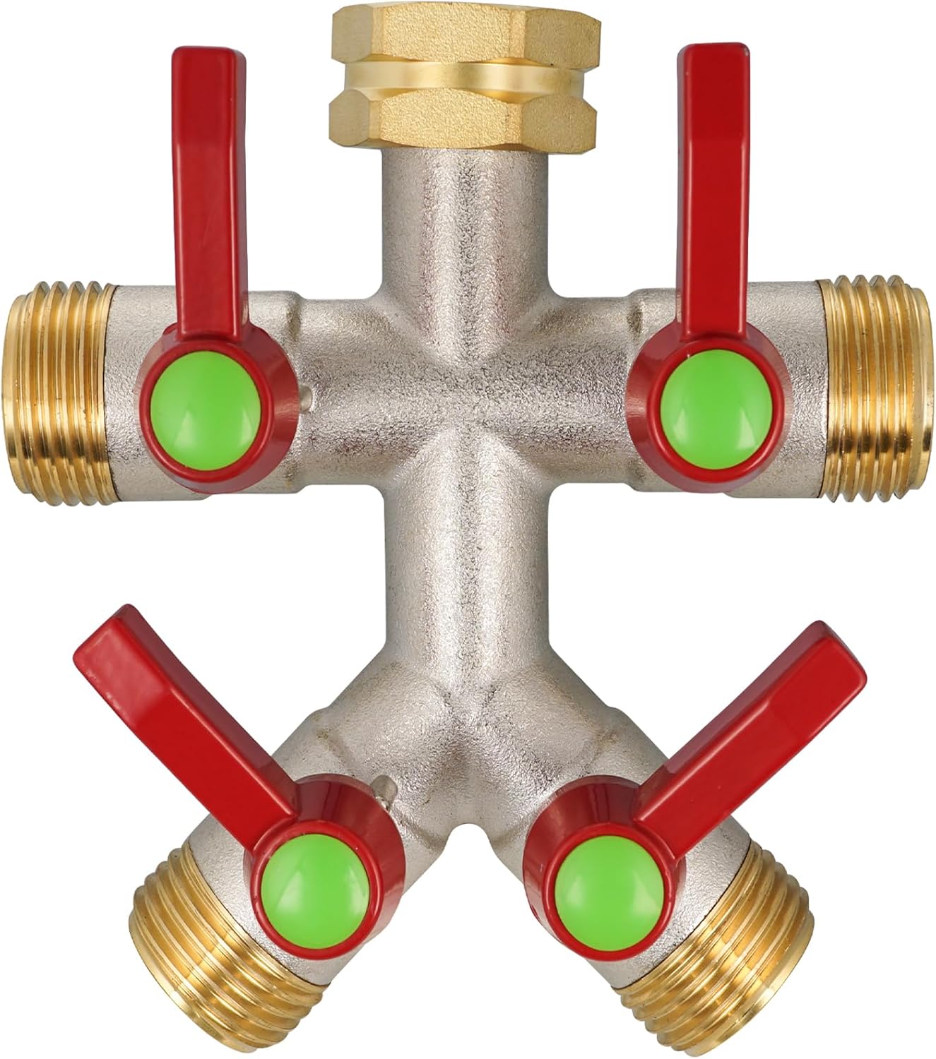 High Flow 4 Way Hose Splitter for Efficient Watering Needs