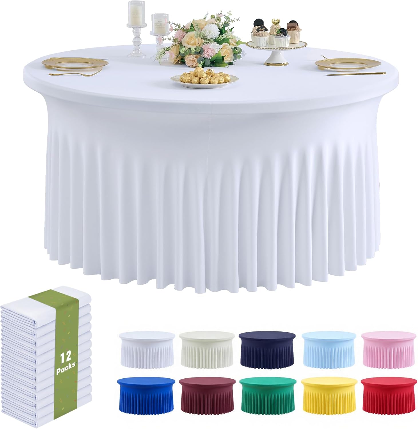 Elegant 72in Round Tablecloths for Weddings and Events