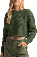 Jumppmile Cropped Sweater - Soft Recycled Knit for Layering