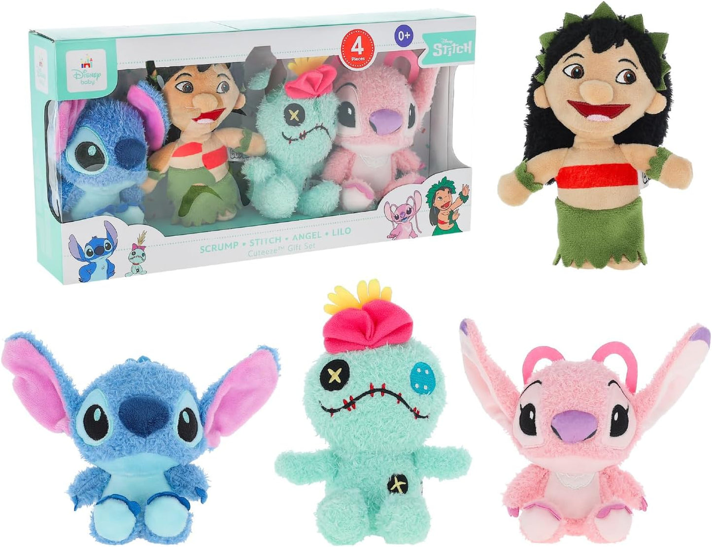 Kids Preferred Disney Baby Lilo & Stitch Cuteeze Plush Set
