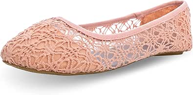 Women's Breathable Crochet Lace Ballet Flats for Everyday Style