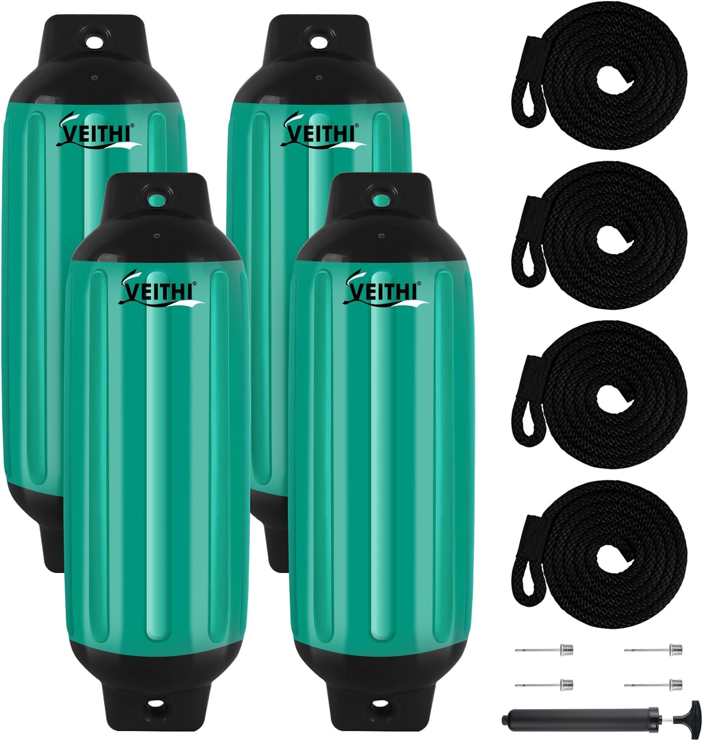 Boat Fenders 4 Pack - Durable Vinyl Bumpers for Docking Needs