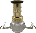 2ft NPSH Aluminum Camlock Coupling with Brass Fire Hose Nozzle