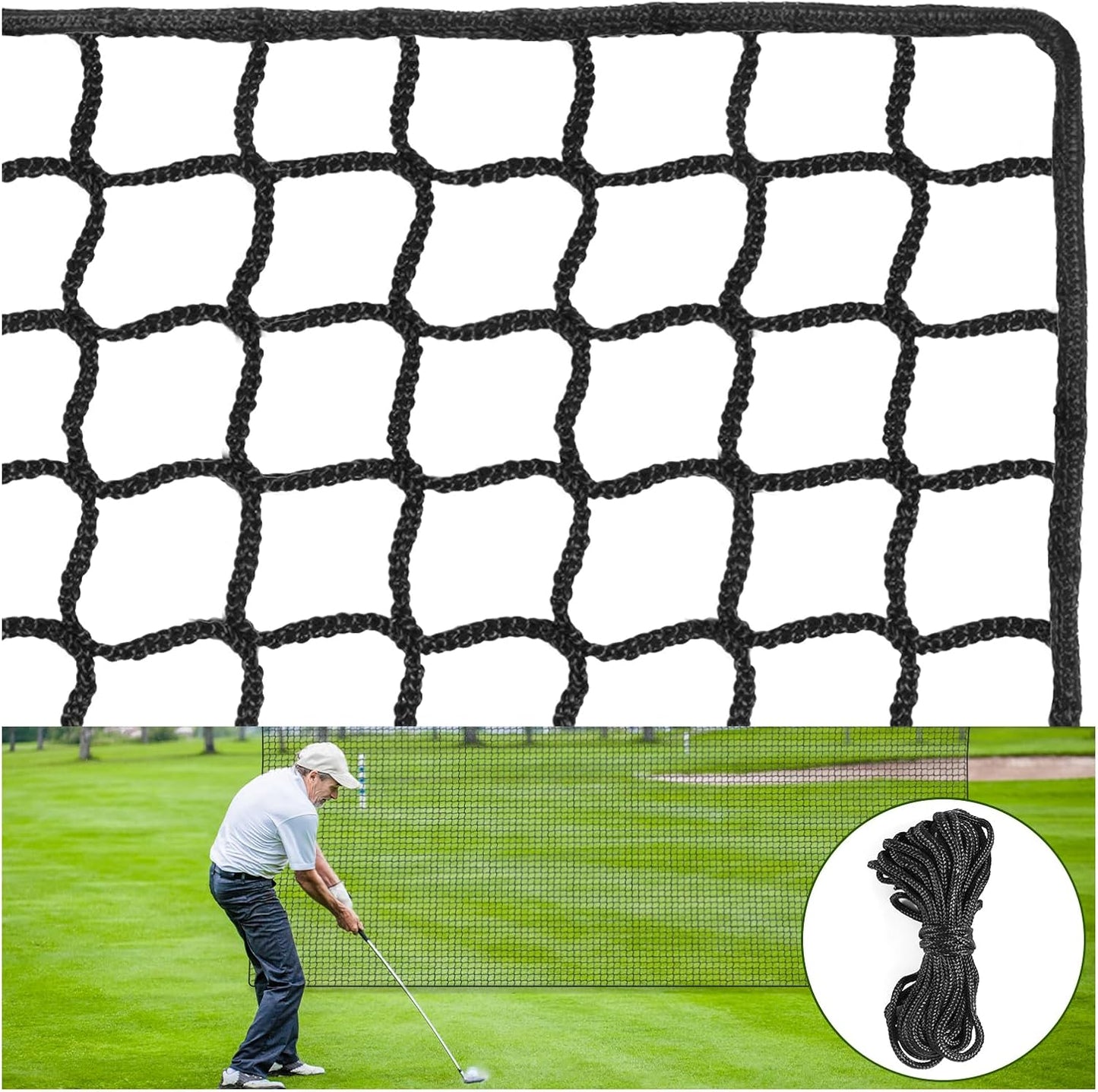 NQB Golf Practice Net: Durable Nylon Hitting Net for Sports