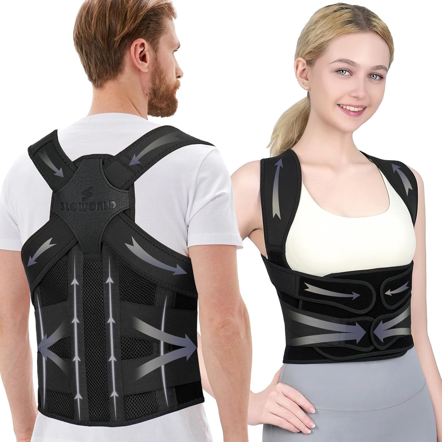 Posture Corrector for Women and Men - Back Brace for Pain Relief