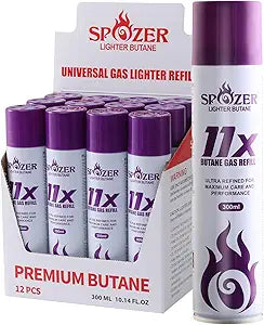 11X Premium Butane Fuel for Lighters - Ultra Pure 300ml Cans