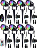 RGB Color Changing Landscape Lights 12W Spotlight 8-Pack - Remote