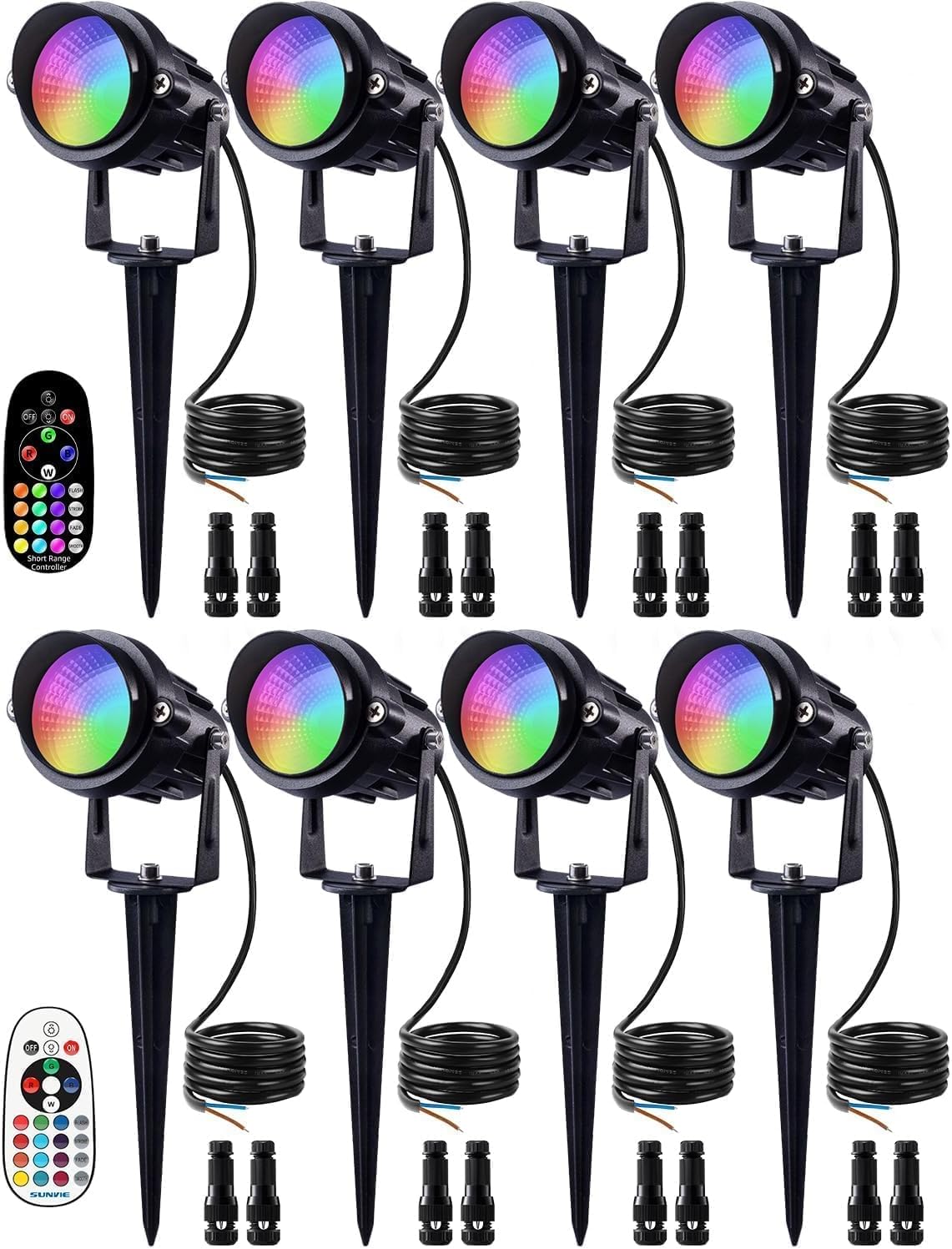 Color Changing LED Landscape Lights for Halloween and Christmas