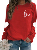 Review Love Heart Graphic Sweatshirt - Valentine's Gift