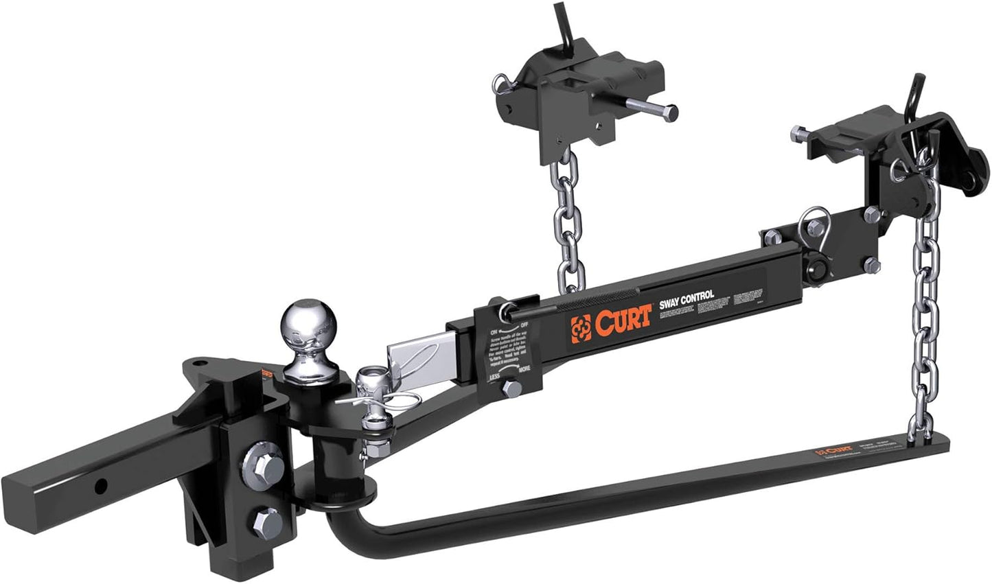 CURT Round Bar Weight Distribution Hitch with Sway Control