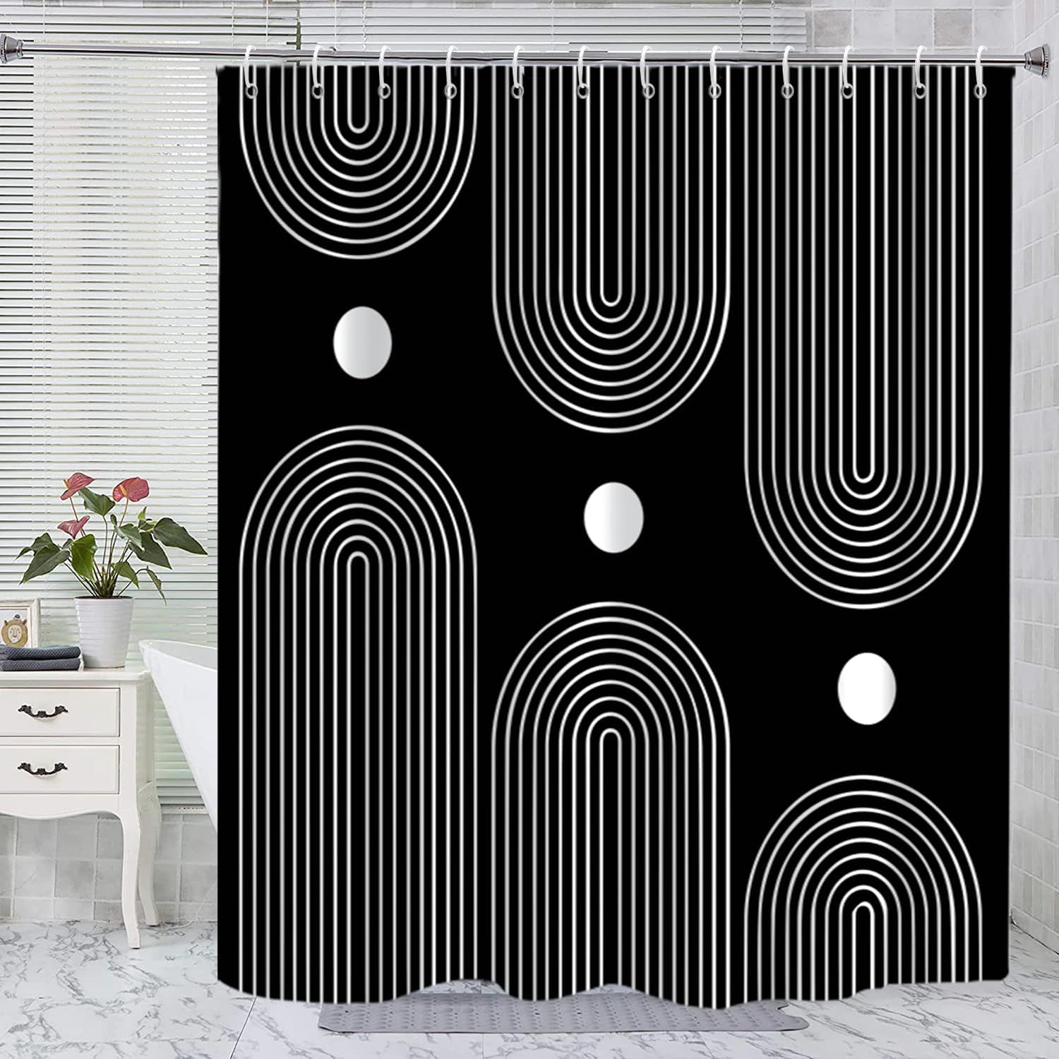 Boho Chic Arch Geometric Shower Curtain