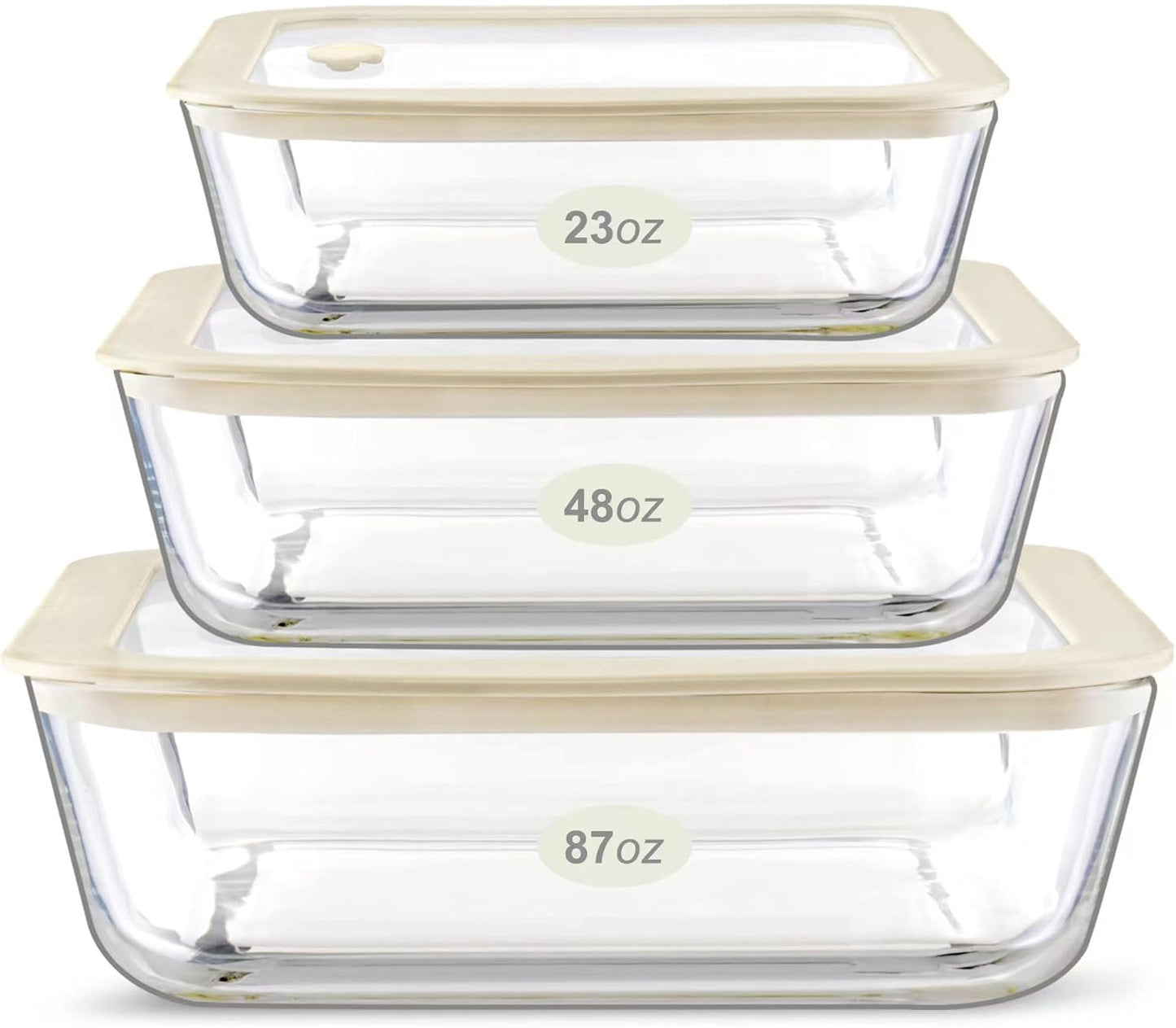 Urban Green Glass Food Container Set - Airtight & LeakProof