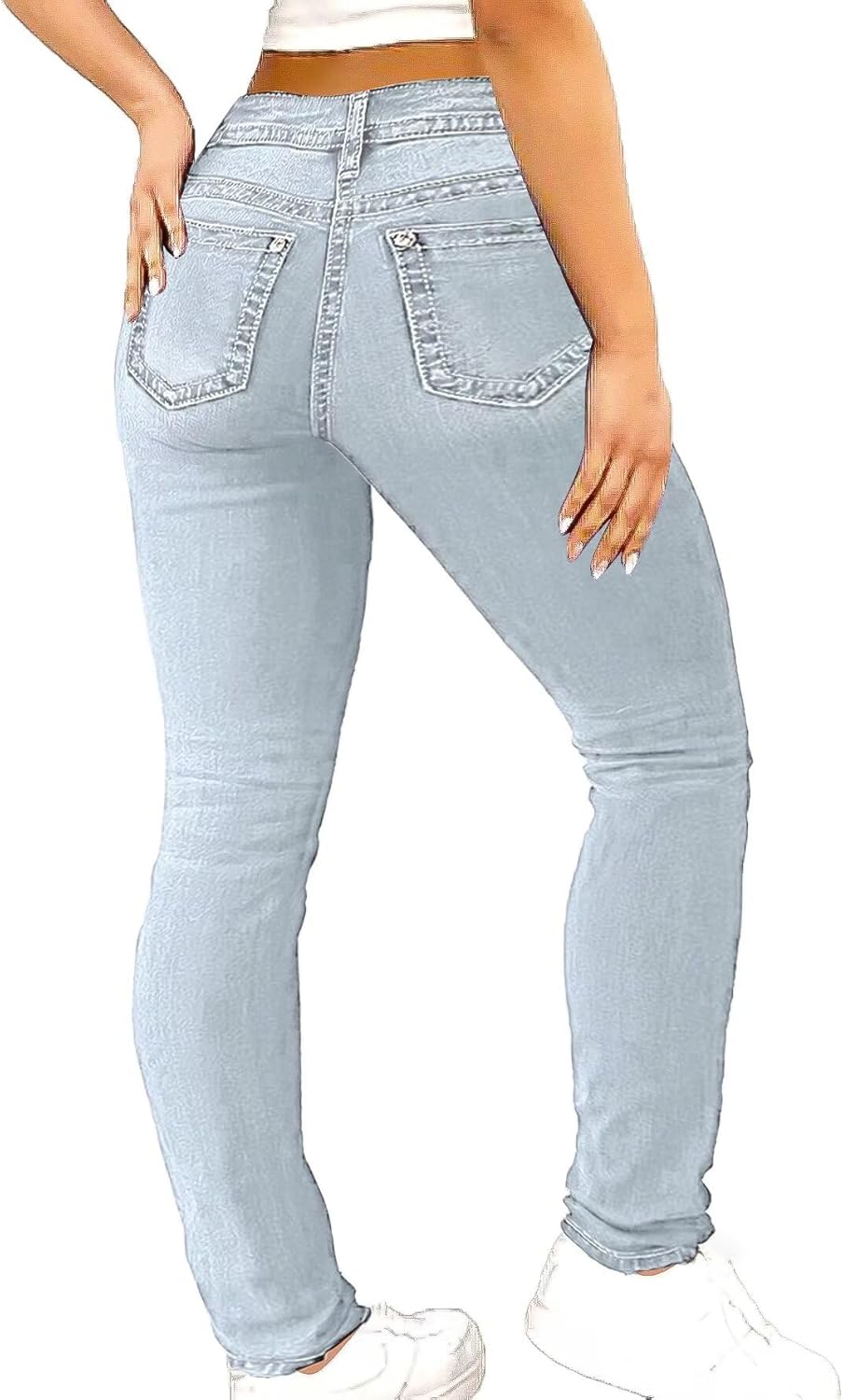 Flamingals Women's Butt Lifting Skinny Leg Jeans for Comfort