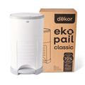 Diaper Dekor EKO Classic Diaper Pail, White - Hands-Free Eco Design