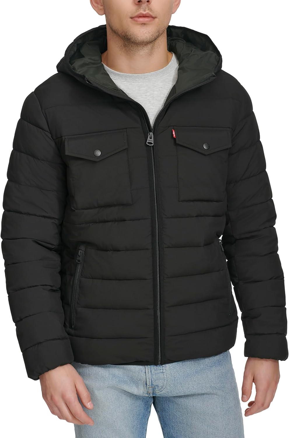 Levi's Water Resistant Performance Stretch Hooded Puffer Jacket