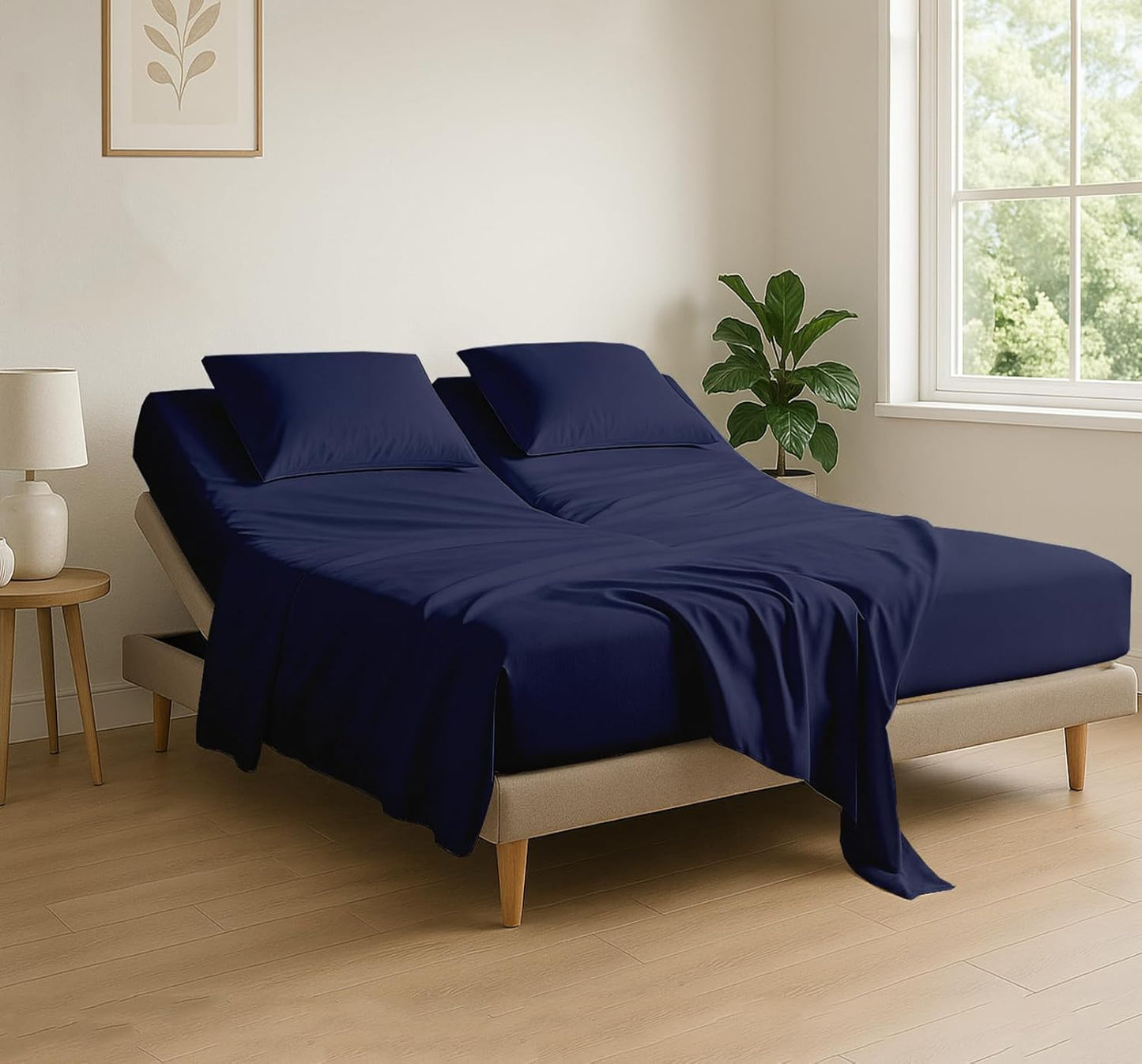 Cottingon 4 Piece Flex Head King Sheet Set for Comfort