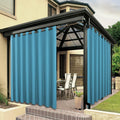 BONZER Waterproof Outdoor Curtains for Patio 110W x 84L - Teal