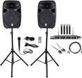 Rockville Dual 15in Karaoke Machine with Wireless Microphones
