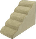 5 Steps Dog Stairs for Bed 24in High - Deep, Extra Wide Steps