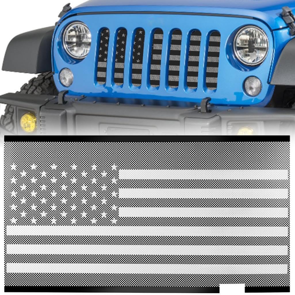 moveland Front Grill Grille Insert for 2007-2018 Jeep Wrangler