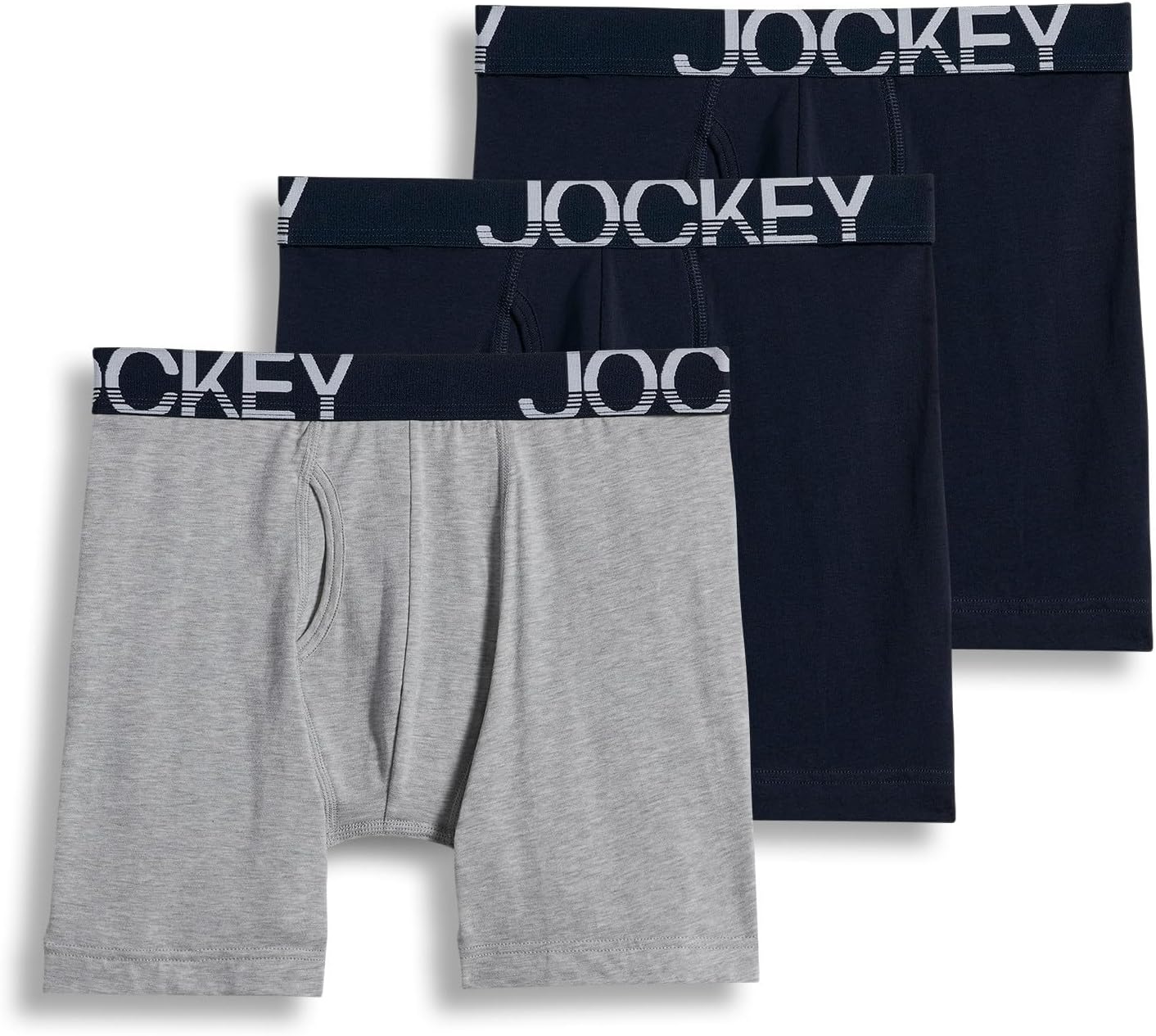 Jockey Men's ActiveStretch 7in Long Leg Boxer Briefs - 3 Pack