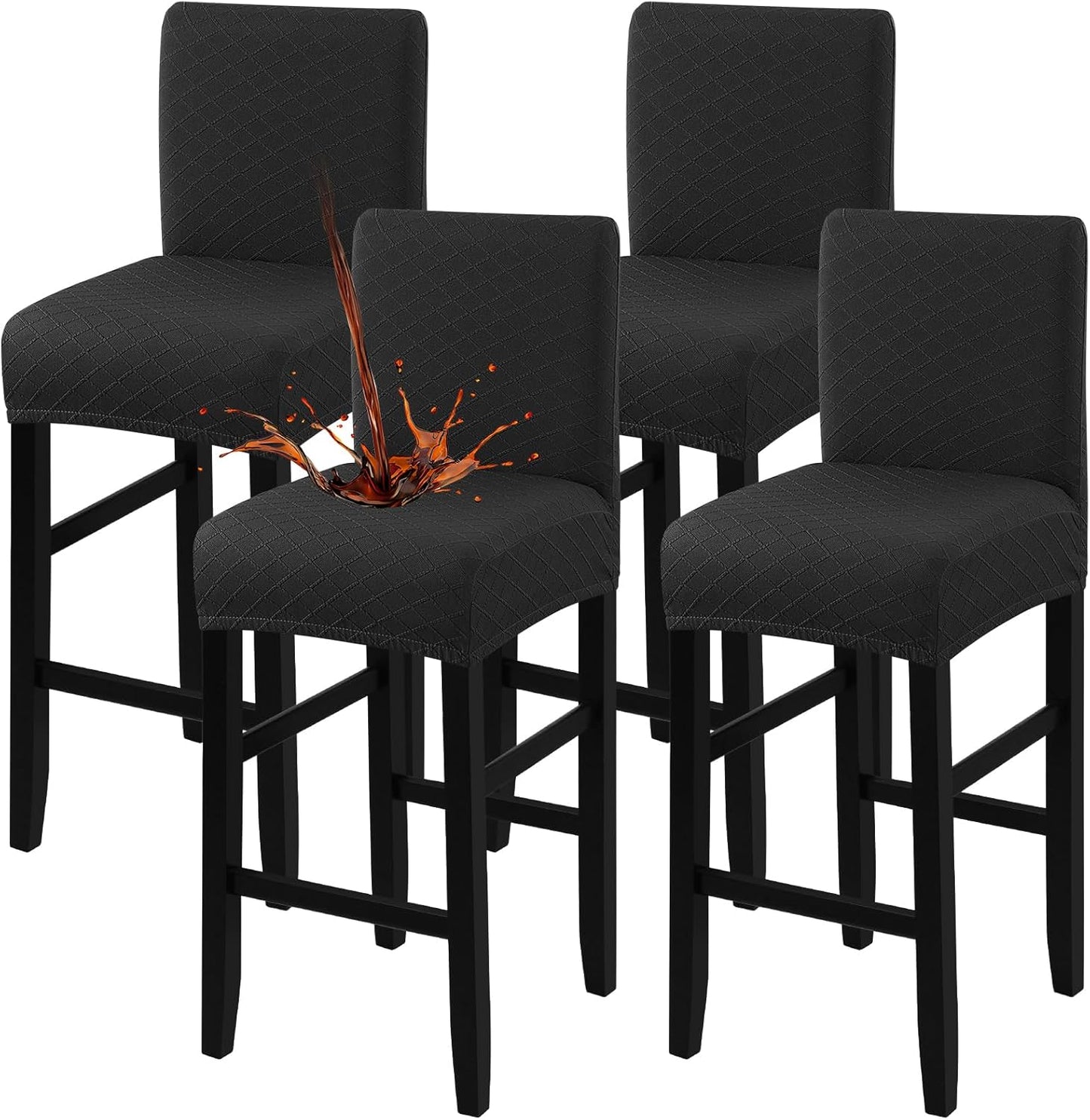Waterproof Bar Stool Covers 4 PCS for Stylish Protection
