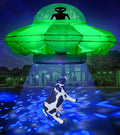 Alien Party Decorations 4.2ft Hanging UFO Cow Abduction - LED Light
