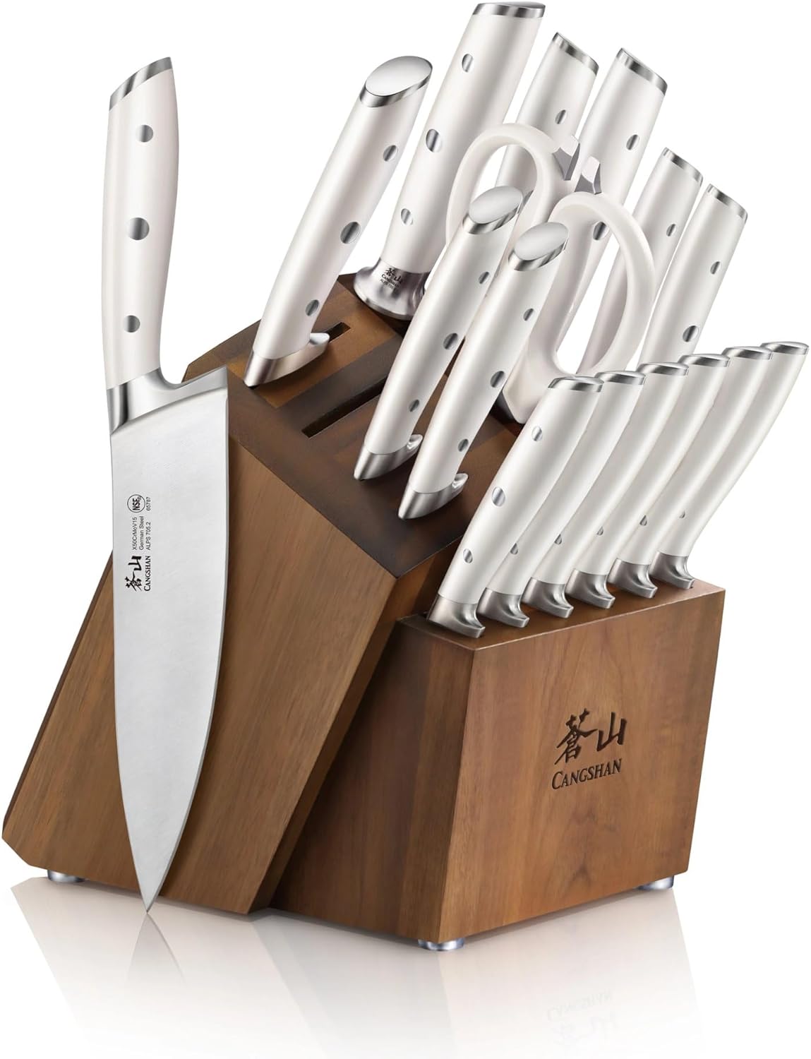 Cangshan Alps Series 17-Piece Knife Block Set for Precision Cutting