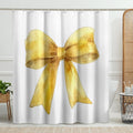 Elegant Watercolor Yellow Bow Shower Curtain