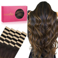 Tape in Hair Extensions 24in Balayage Dark Brown - Natural Blend