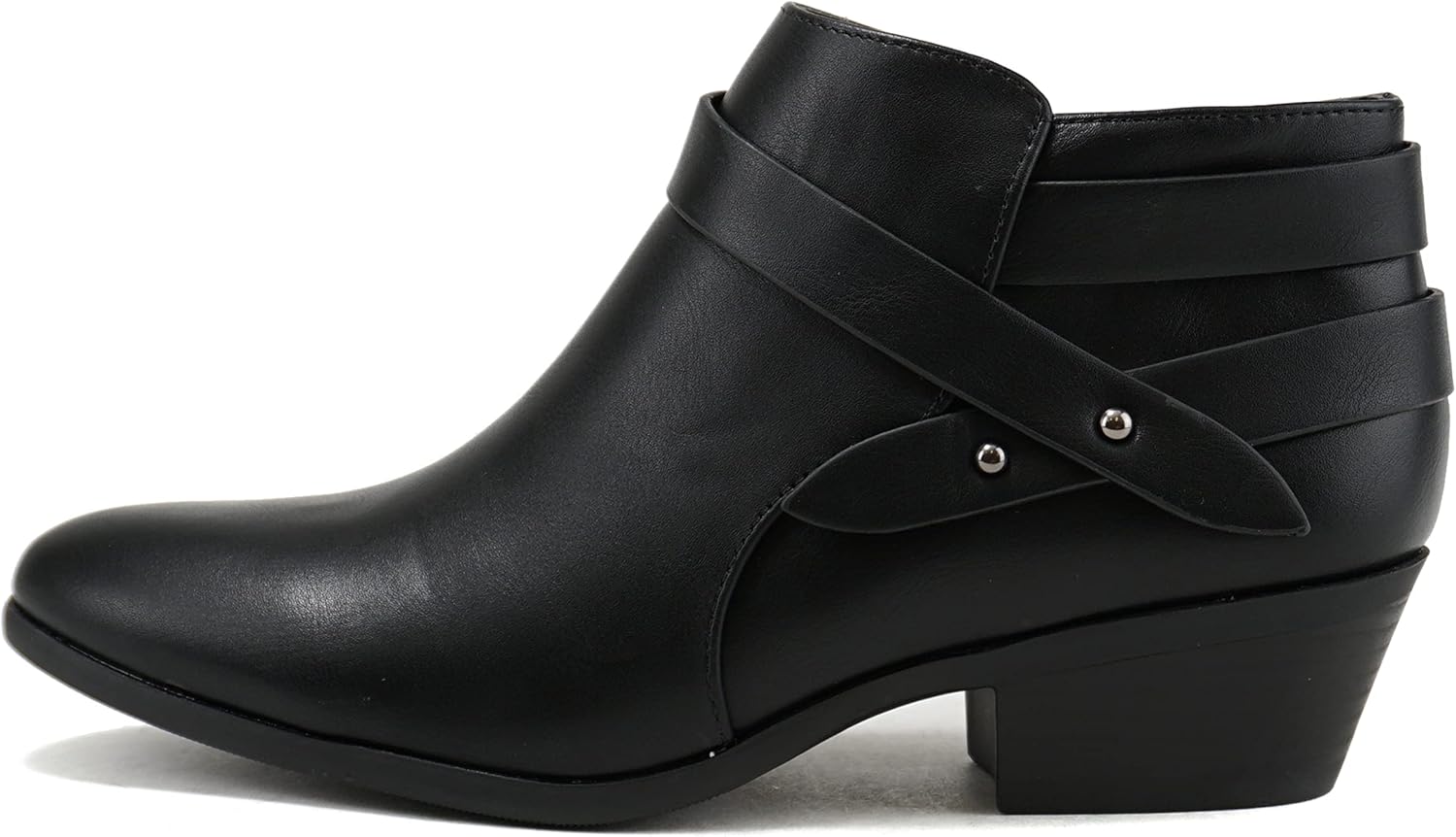 Soda SWEETEN Women's Fashion Closed Toe Multi Strap Bootie