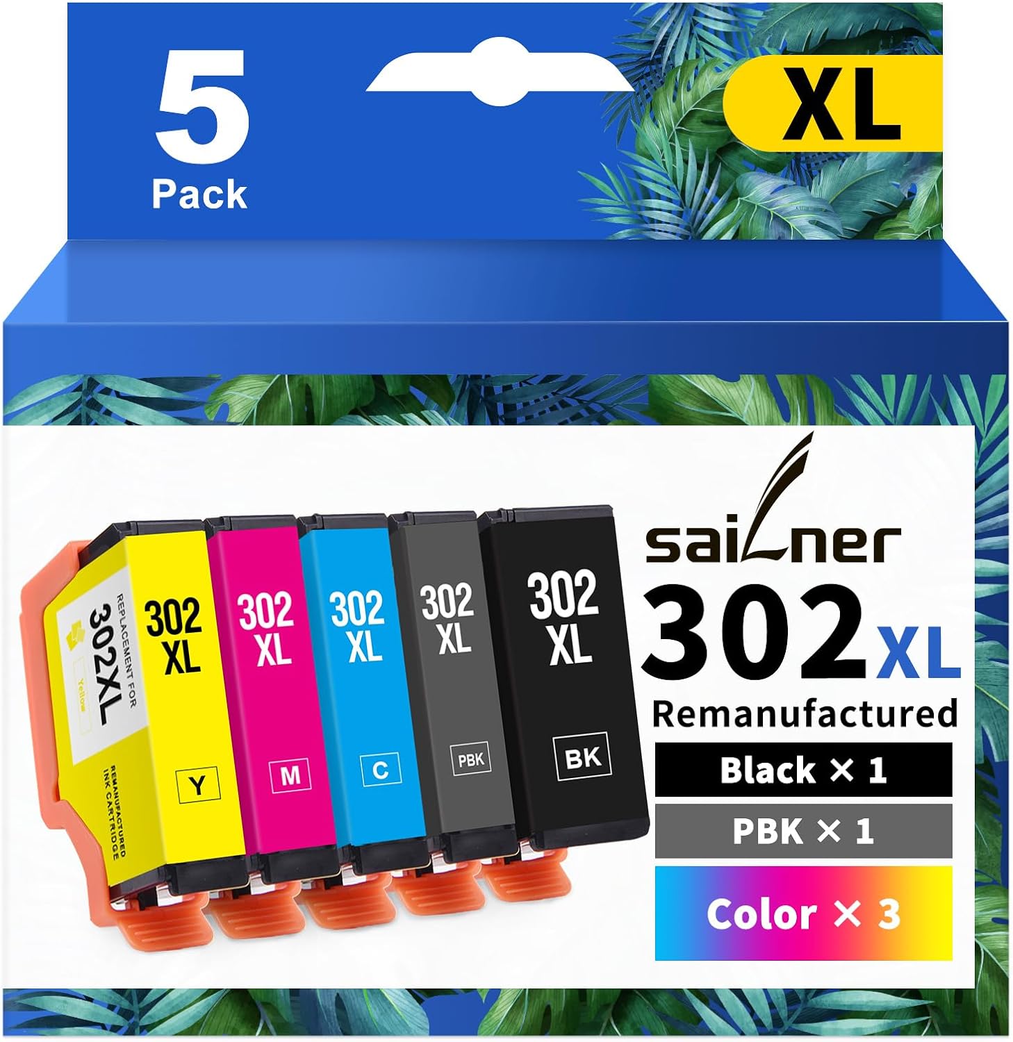 SAILNER 302XL Ink Combo Pack - Premium Quality for Epson Printers