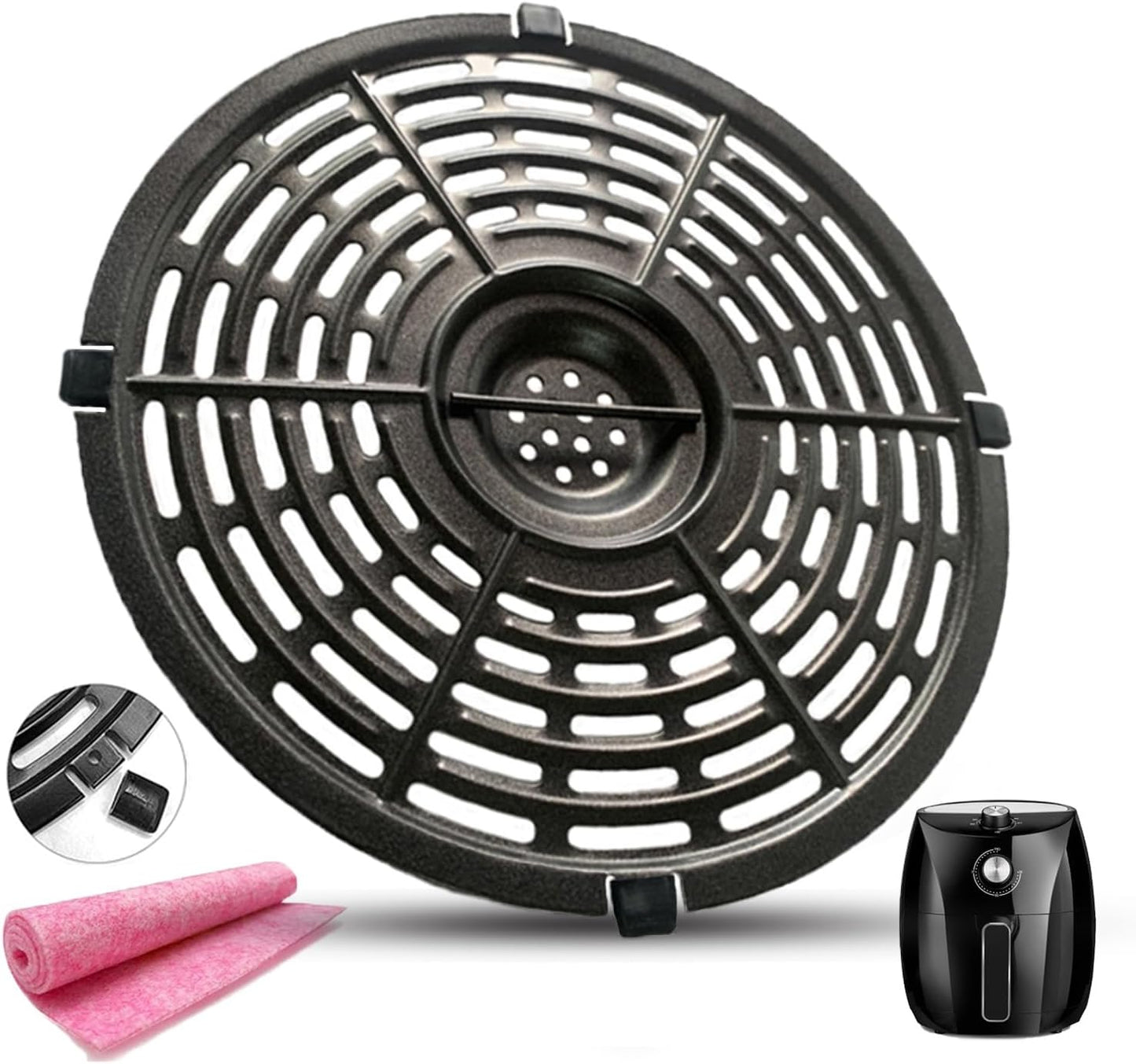 Premium Nonstick Air Fryer Grill Plate - Crispy Results!