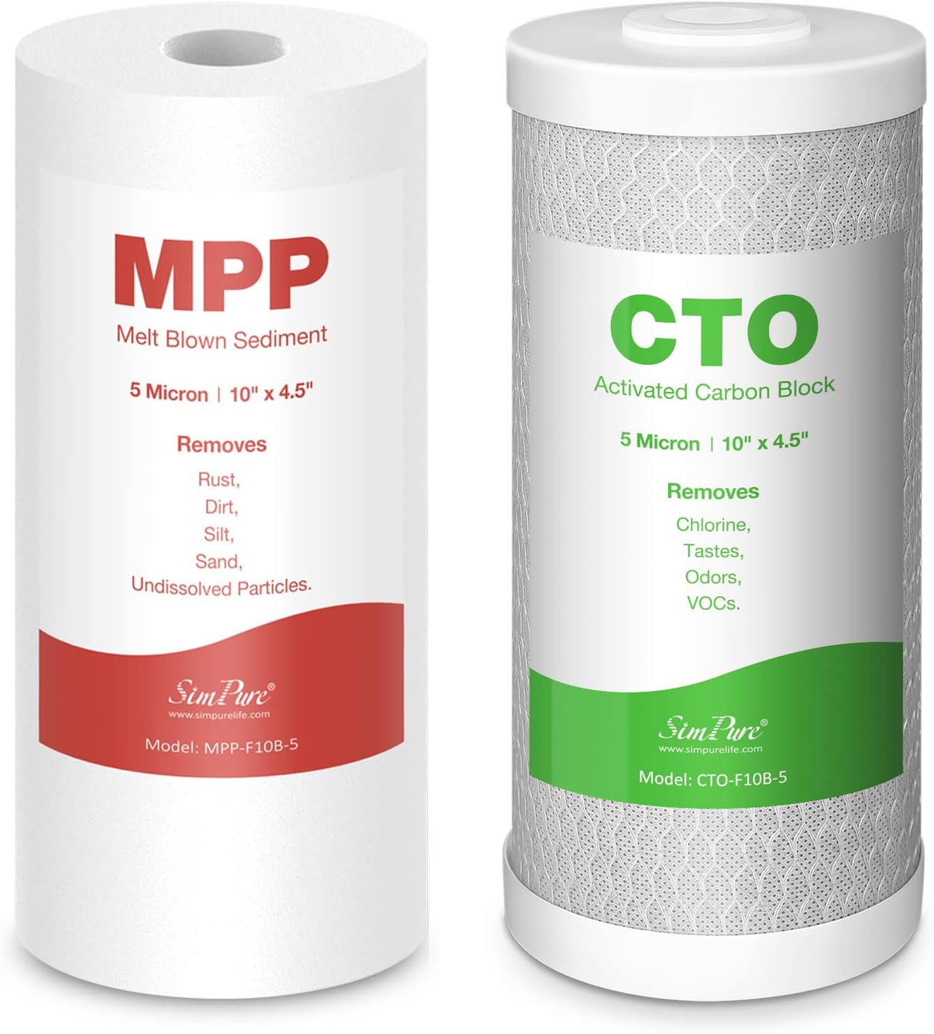 SimPure Whole House Water Filter Cartridges for Clean Water