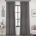 Back Tab Blackout Curtains 42 x 96 in Grey - 2 Panels for Bedrooms