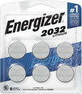 Energizer 2032 Batteries 6 Pack - Long-Lasting 3V Coin Cells