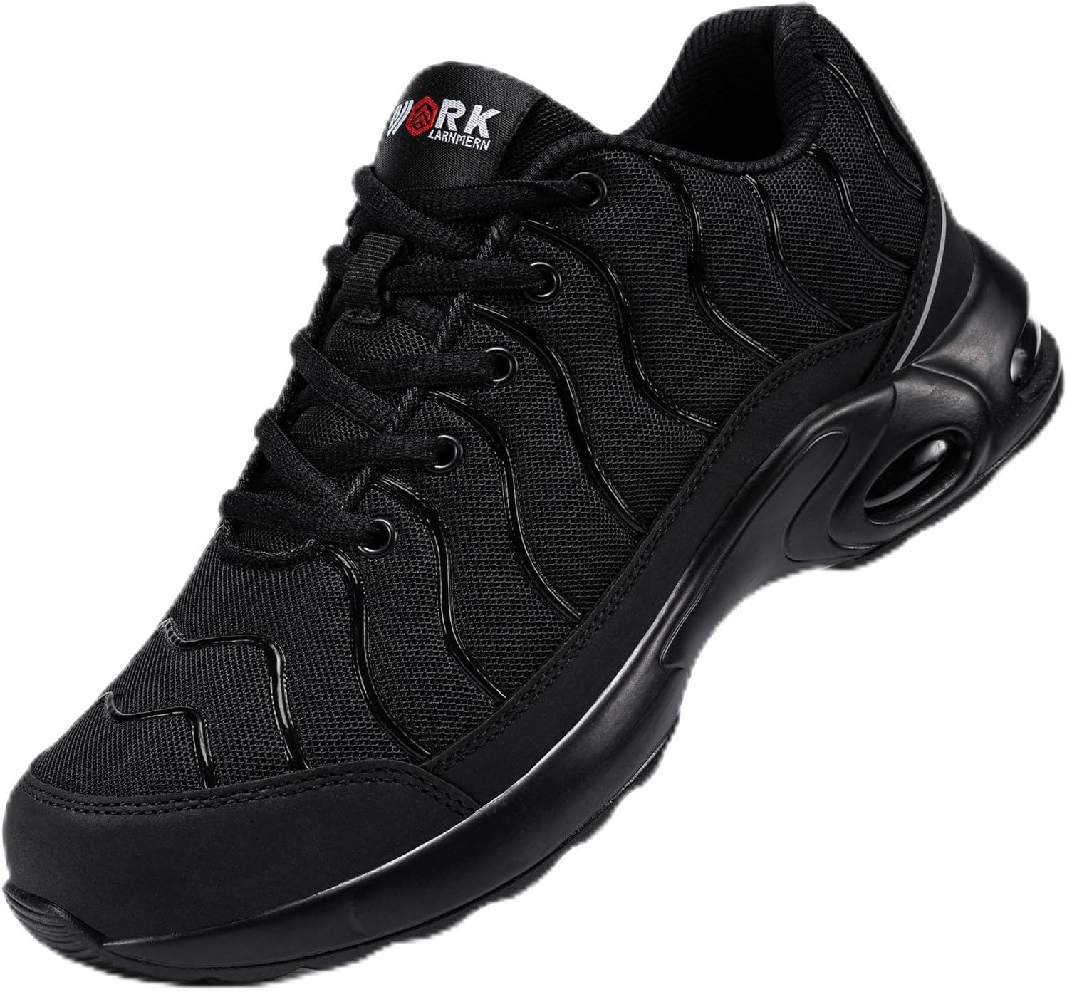 LARNMERN Air Cushion Steel Toe Shoes for Men Women Lightweight