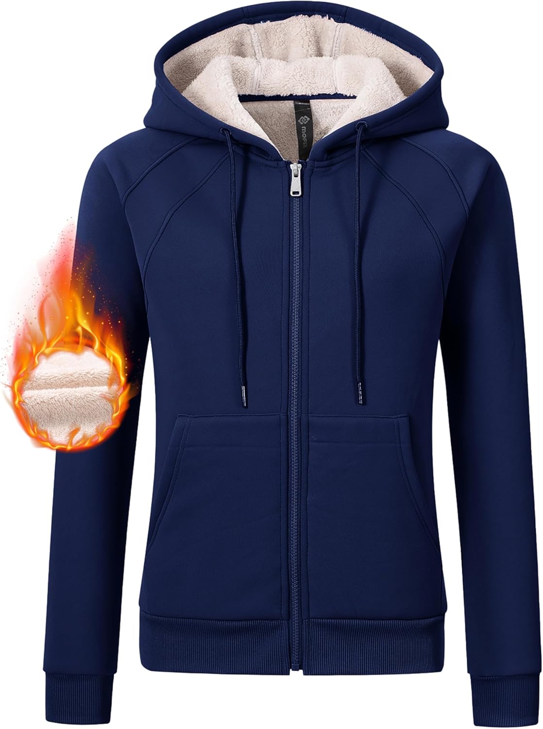 MoFiz Womens Zip up Hoodie Fleece Lined Warm Jackets for Winter