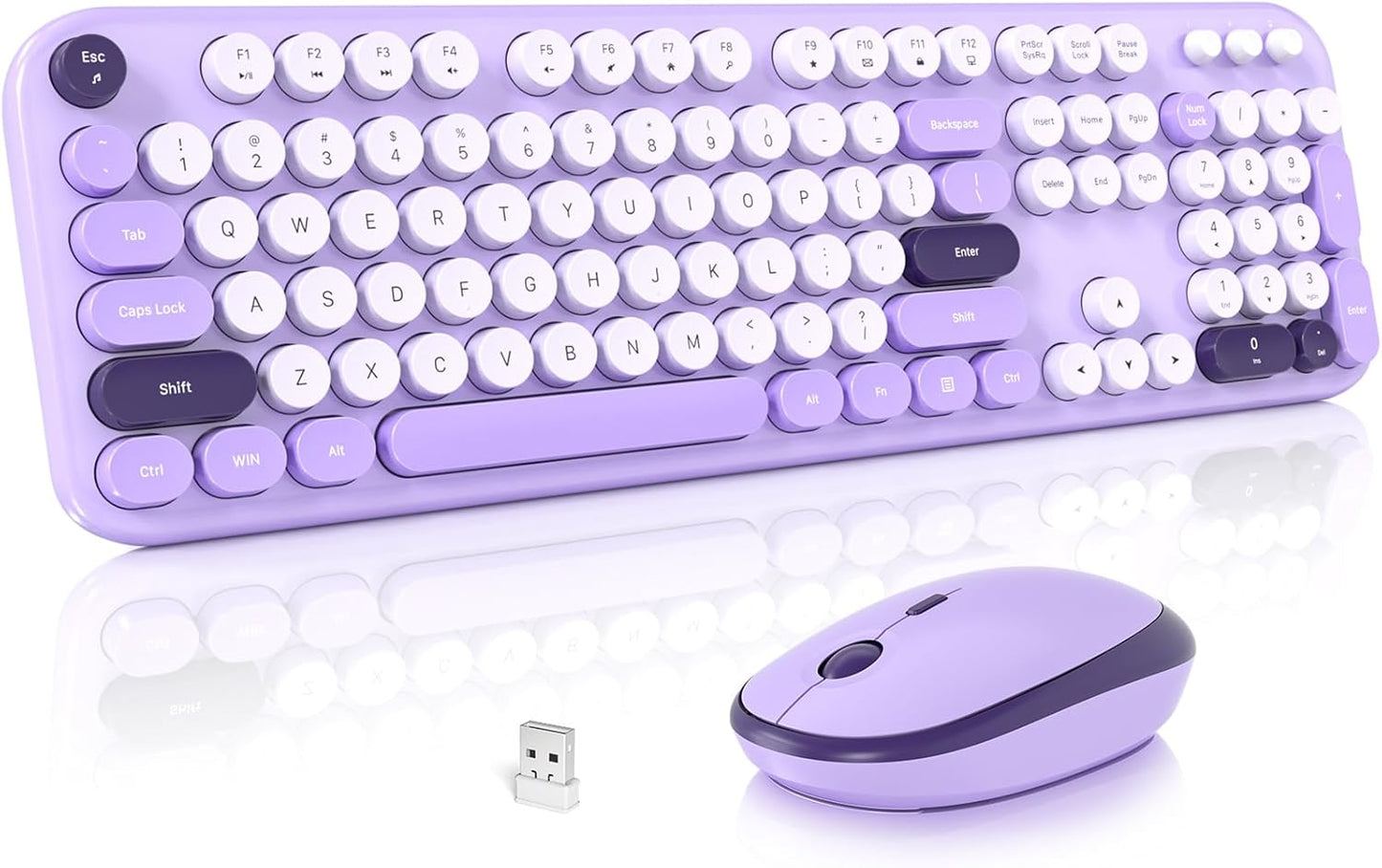 Wireless Keyboard and Mouse Set for Windows 7/8/10 - Cute Design